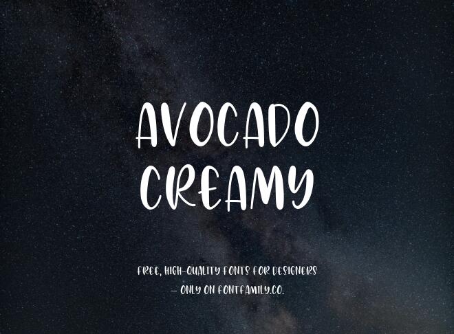Avocado Creamy Font