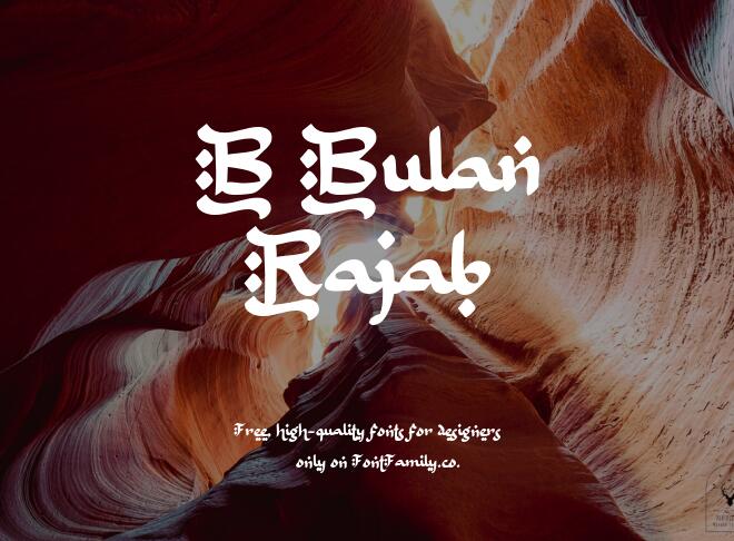 B Bulan Rajab Font