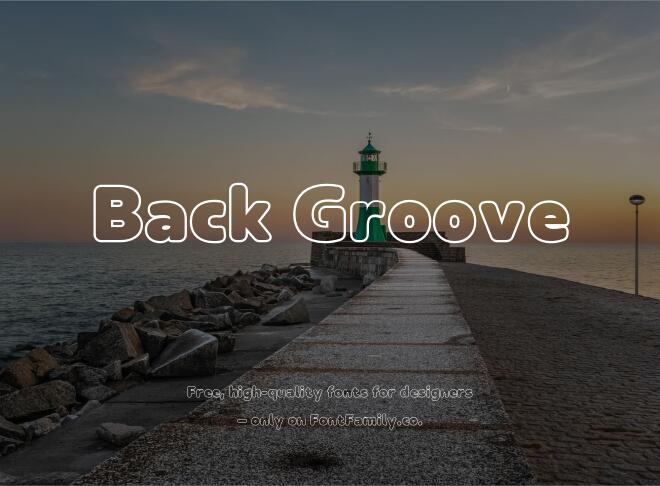 Back Groove Font