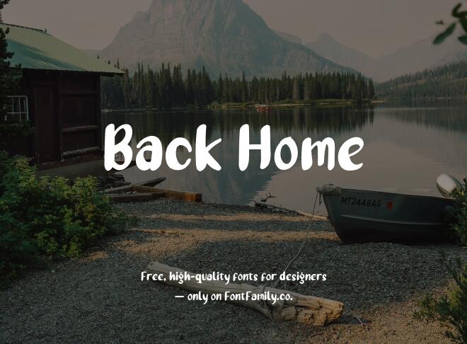 Back Home Font