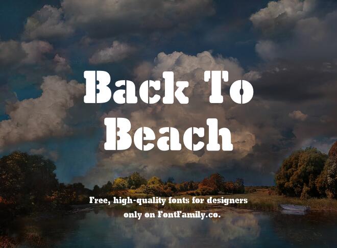 Back To Beach Font