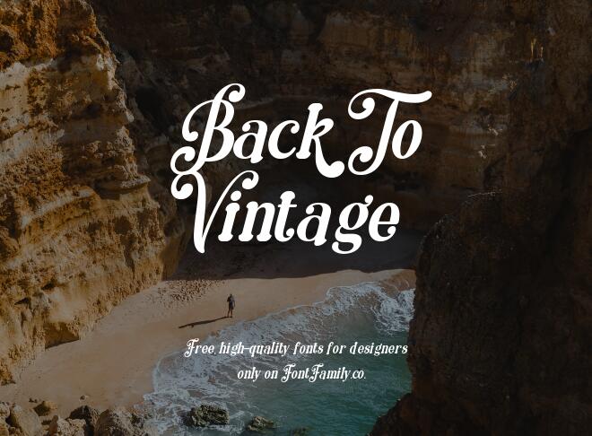 Back To Vintage Font
