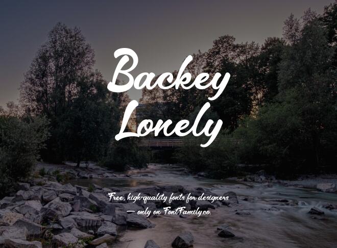 Backey Lonely Font