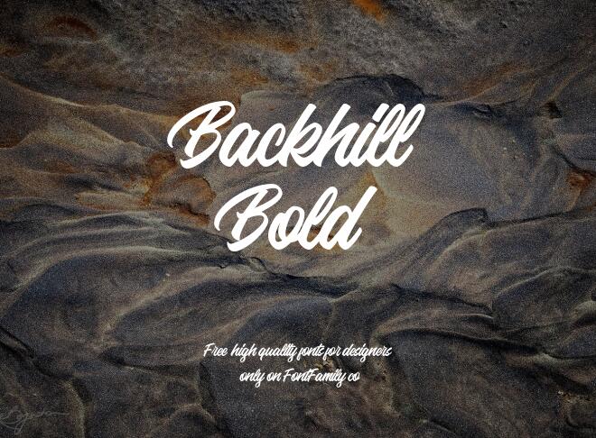 Backhill Bold Font