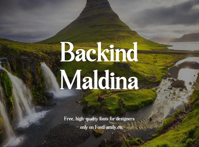 Backind Maldina Font