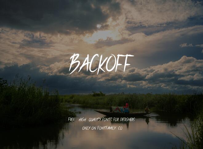 Backoff Font