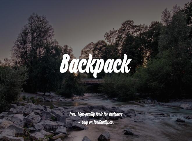 Backpack Font