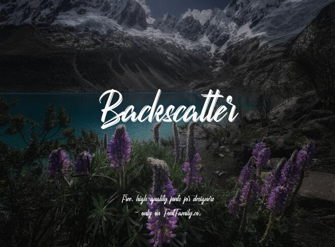 Backscatter Font