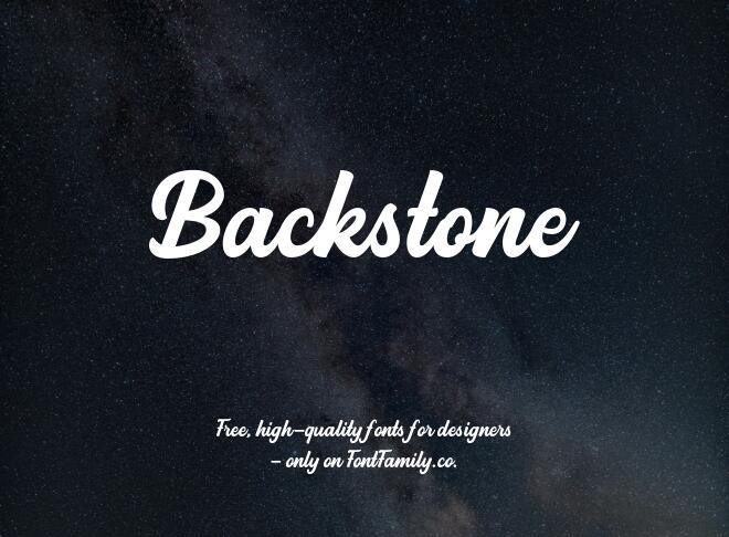 Backstone Font