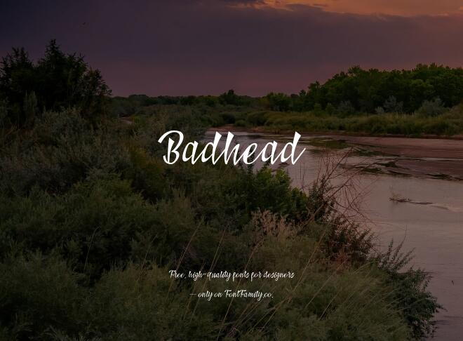 Badhead Font