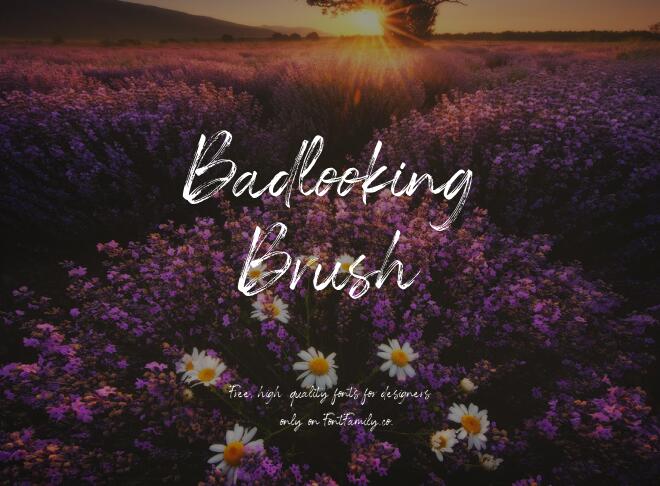 Badlooking Brush Font