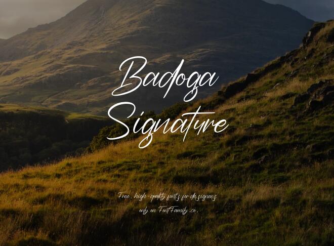 Badoga Signature Font