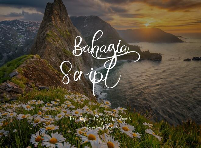 Bahagia Script Font