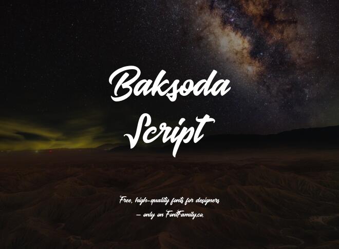 Baksoda Script Font