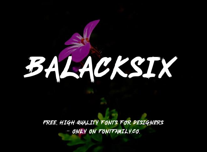 Balacksix Font