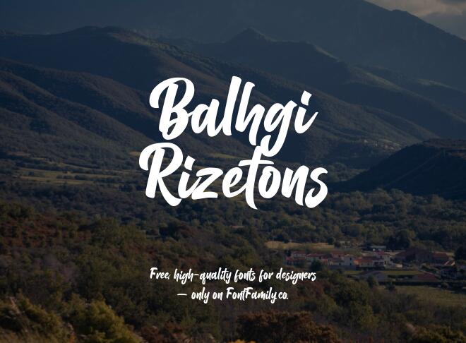 Balhgi Rizetons Font