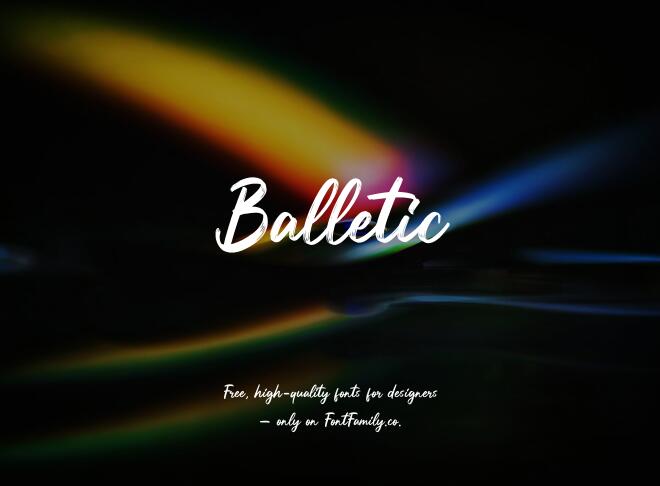 Balletic Font