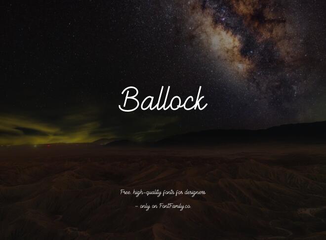 Ballock Font