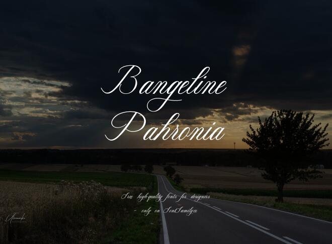 Bangeline Pahronia Font