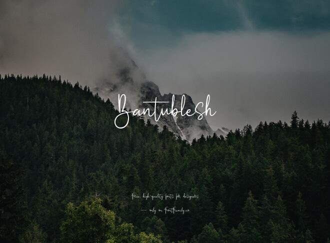 Bantublesh Font