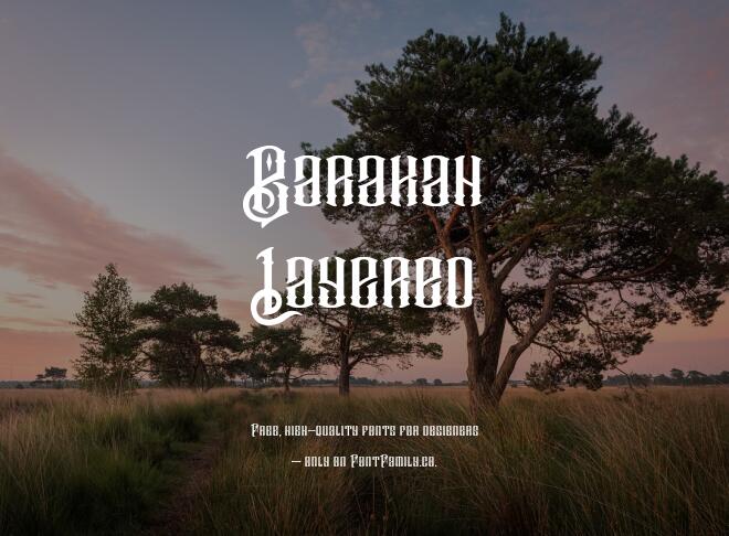 Barakah Layered Font