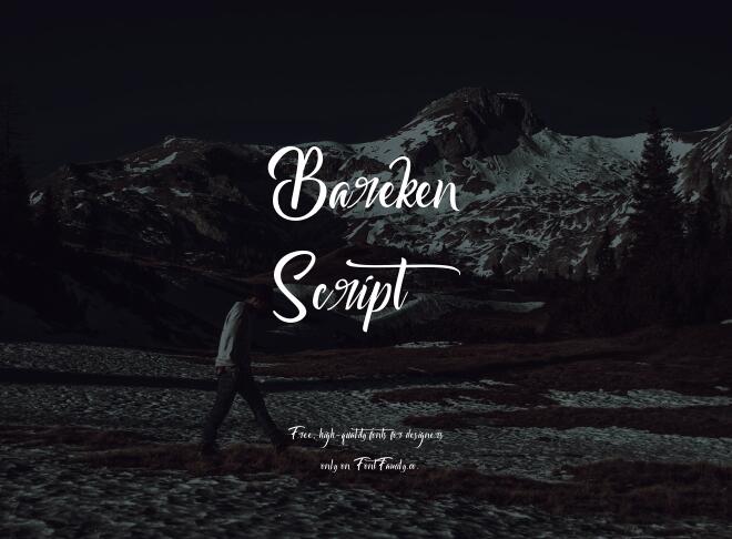 Bareken Script Font