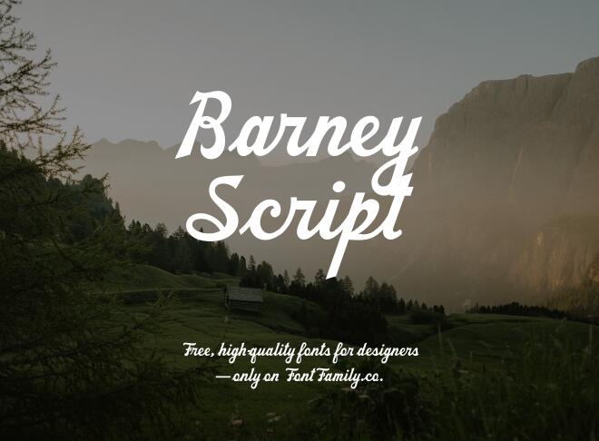 Barney Script Font
