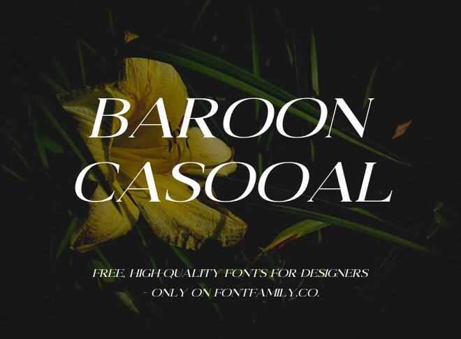 Baroon Casooal Font