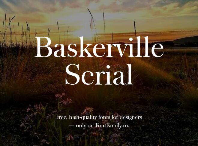 Baskerville Serial Font