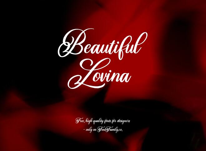 Beautiful Lovina Font