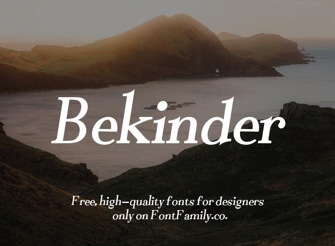 Bekinder Font