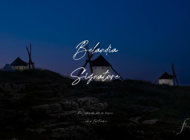 Belandia Signature Font