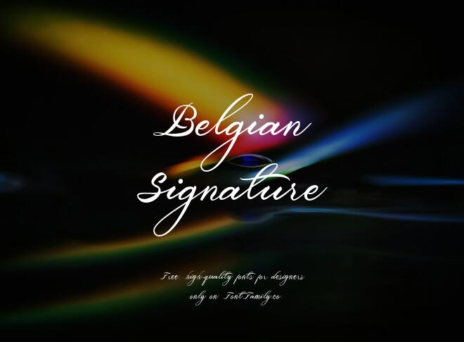 Belgian Signature Font