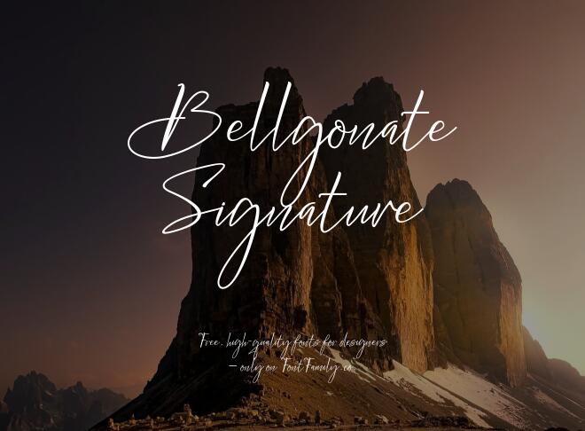 Bellgonate Signature Font