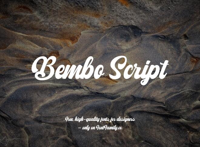 Bembo Script Font