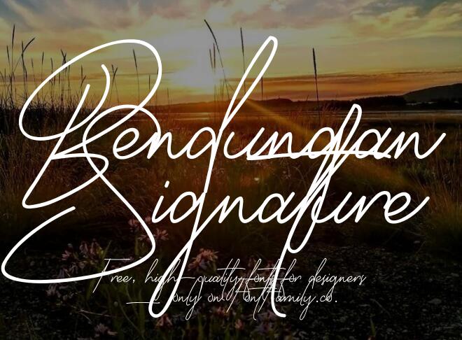 Bendungan Signature Font