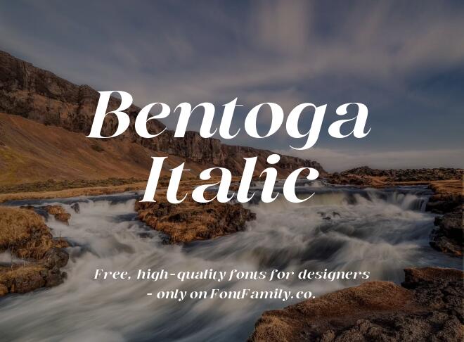 Bentoga Italic Font