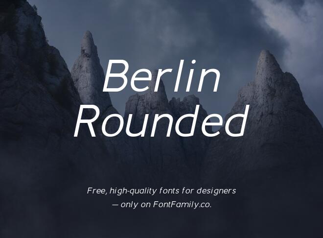 Berlin Rounded Font