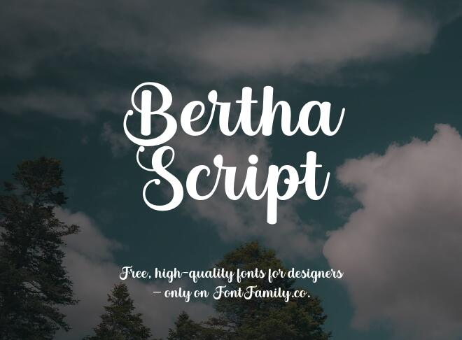 Bertha Script Font