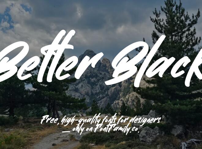 Better Black Font