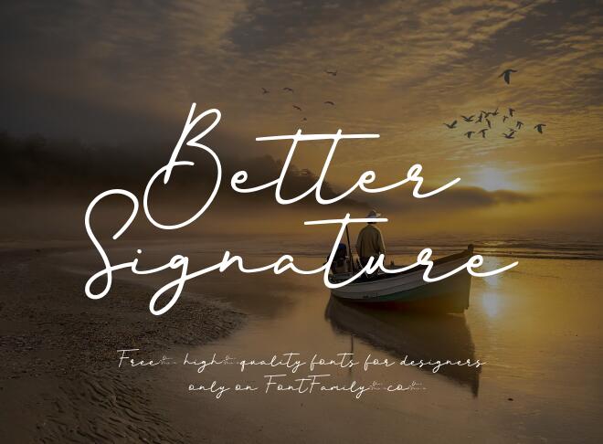 Better Signature Font