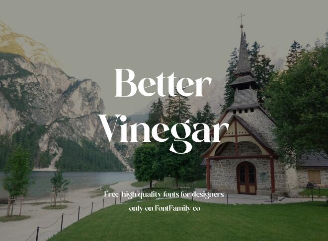 Better Vinegar Font