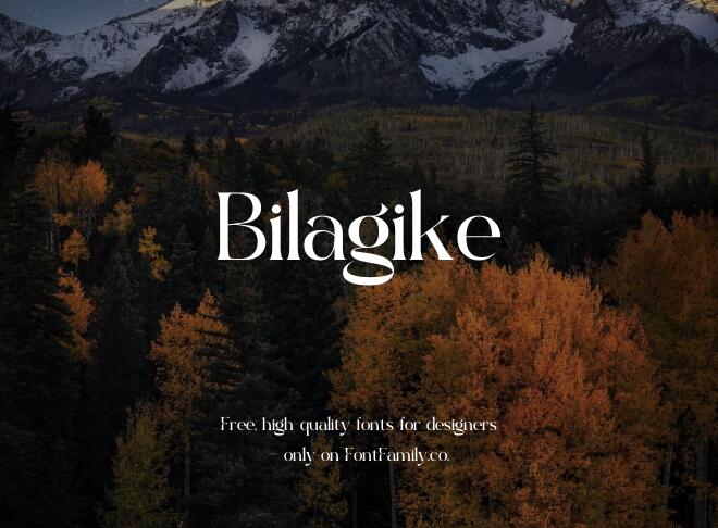 Bilagike Font