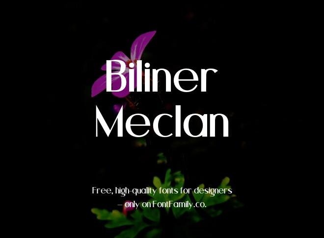 Biliner Meclan Font
