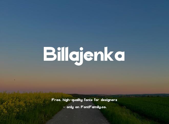 Billajenka Font