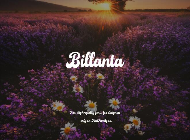 Billanta Font
