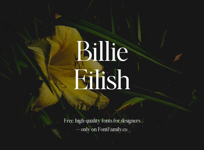Billie Eilish Font