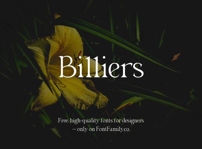 Billiers Font