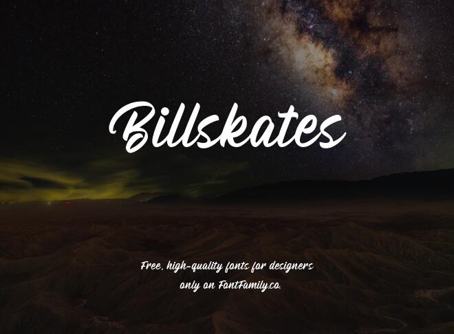 Billskates Font