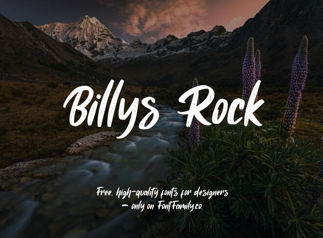 Billys Rock Font